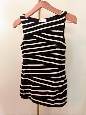 Bailey/44 Striped Tank Top | Size Medium | Black/White | EUC